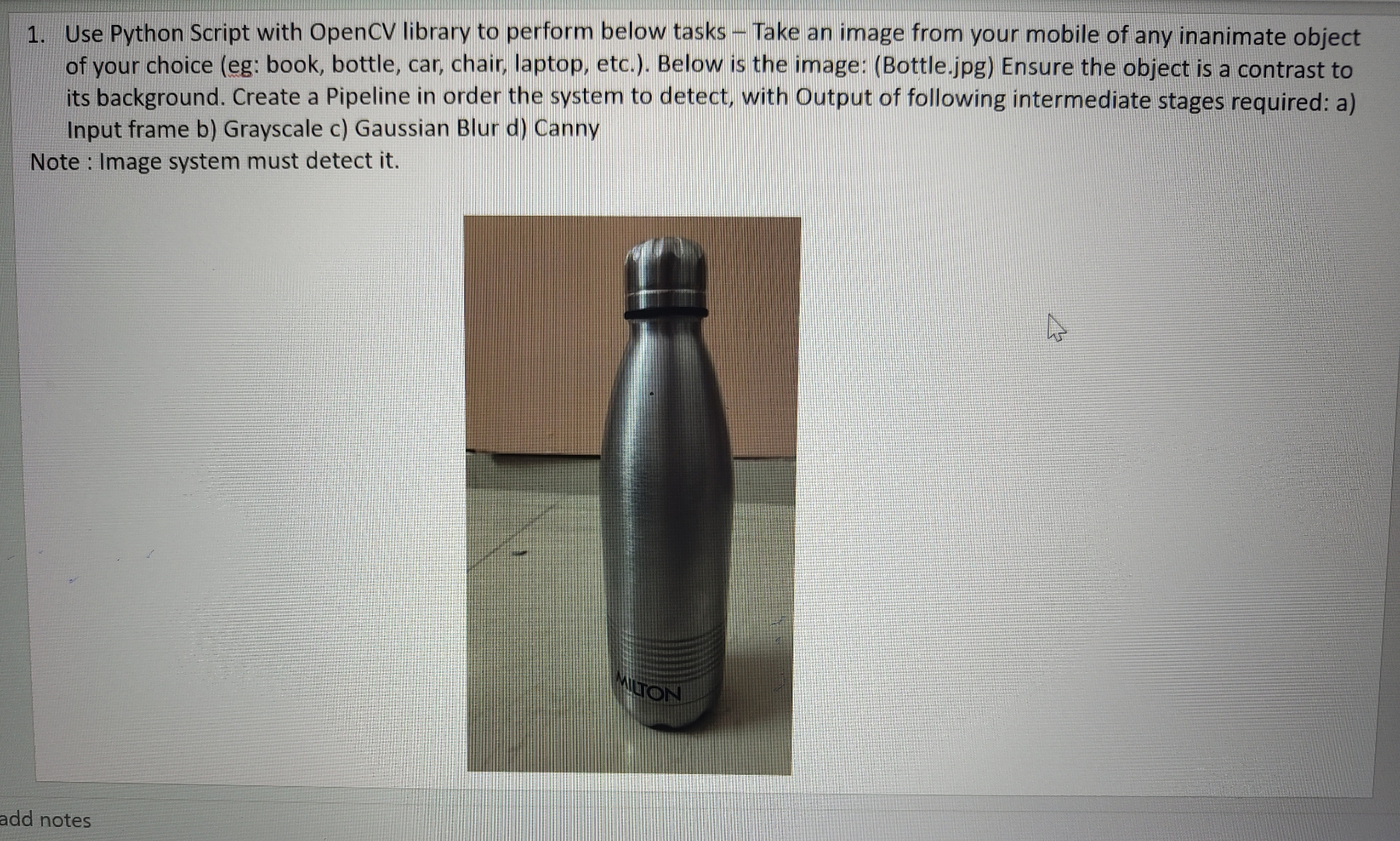 Use Python Script with OpenCV library to perform