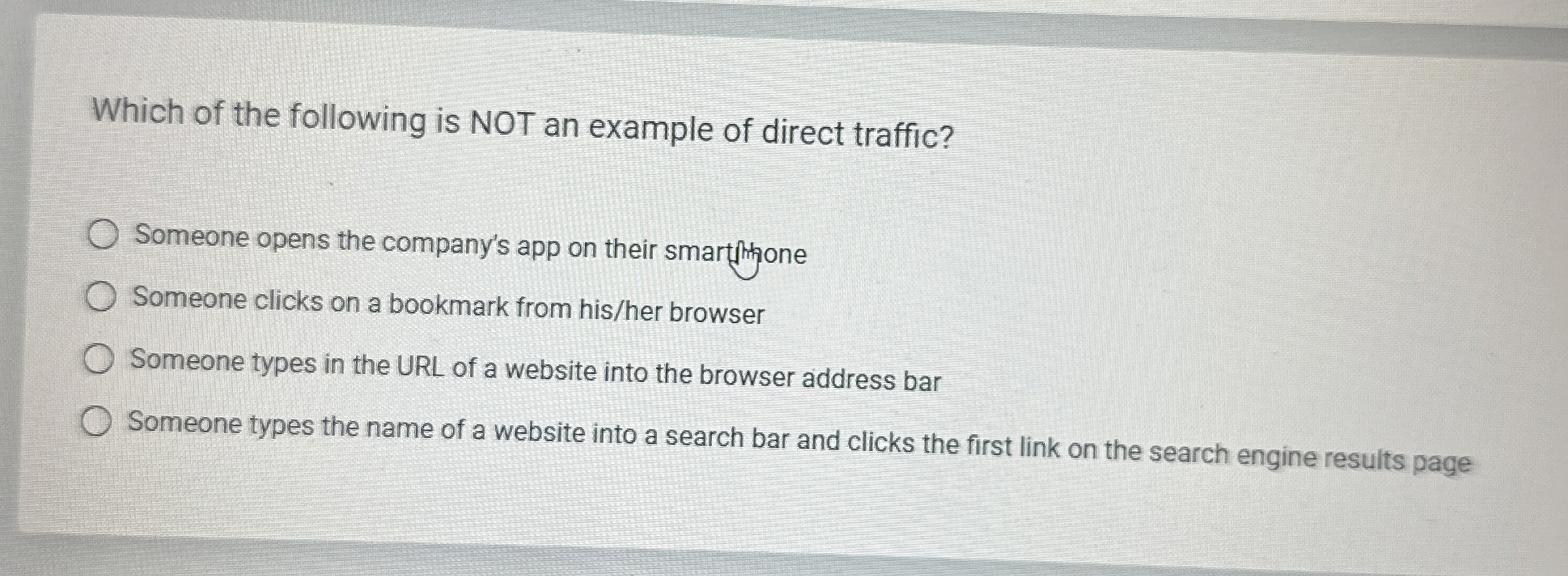 Which of the following is NOT an example of