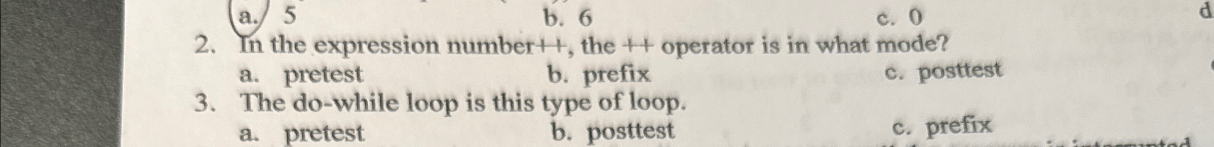 In the expression number + + , the + + operator