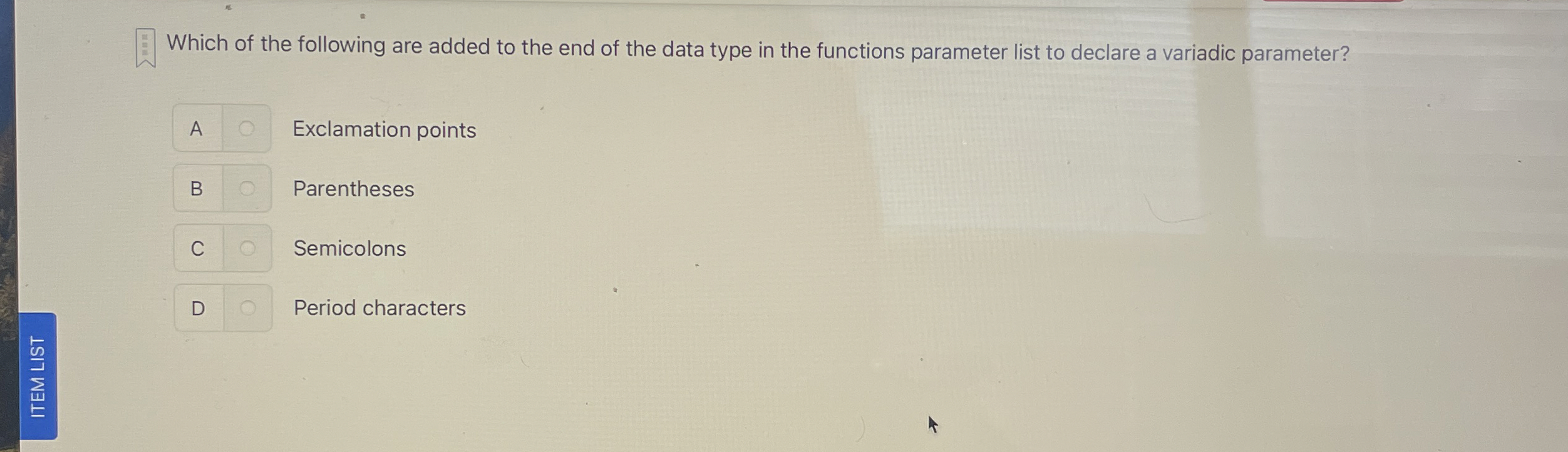 Which of the following are added to the end of