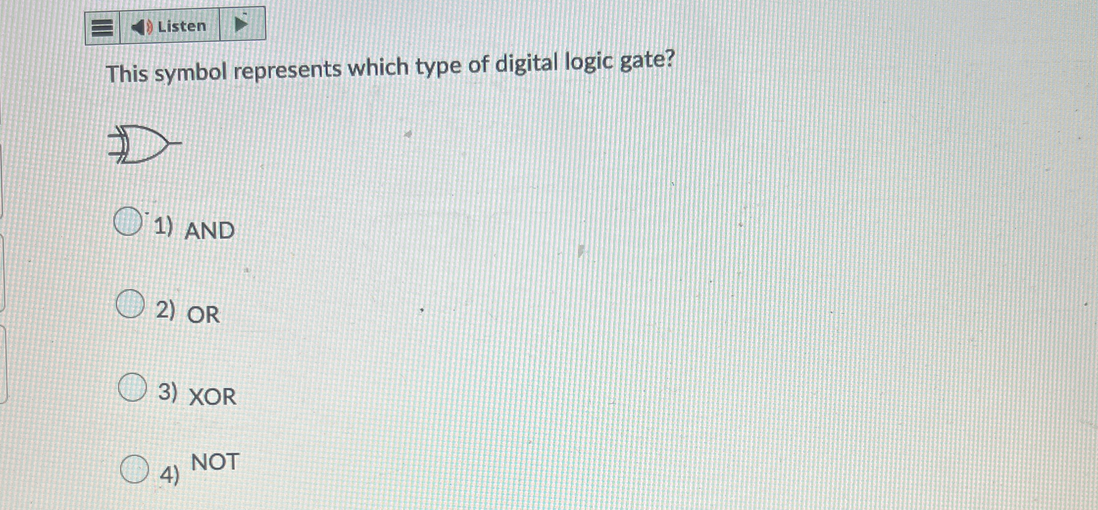 This symbol represents which type of digital
