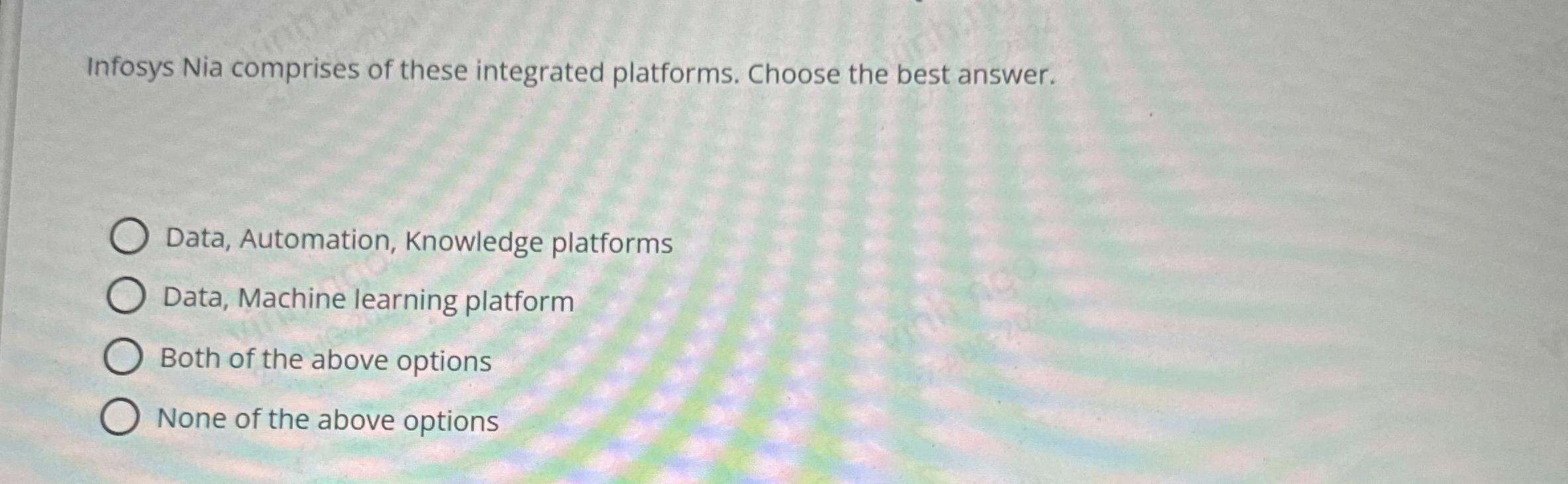 Infosys Nia comprises of these integrated