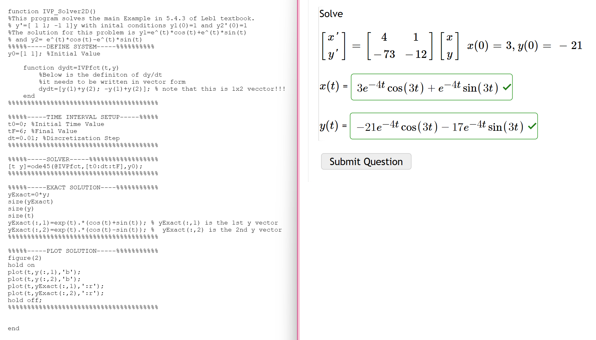 MODIFY THE SCRIPT SO THAT IT SOLVES THE QUESTION