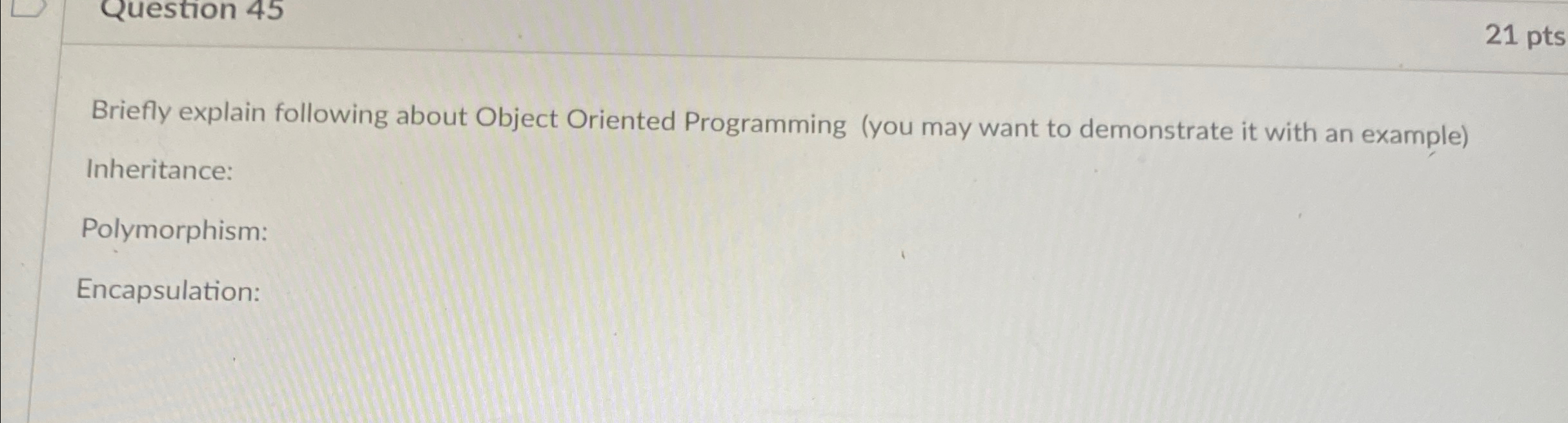C + + Briefly explain following about Object