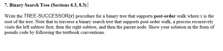 Binary Search Tree ( Sections 6 . 3 , 8 . 3 )
