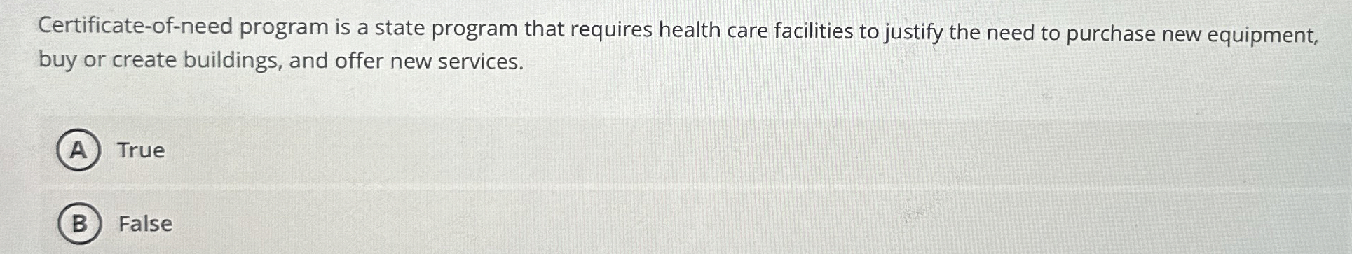 Certificate - of - need program is a state