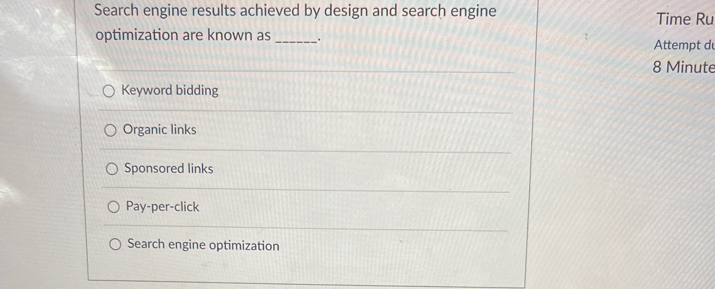 Search engine results achieved by design and