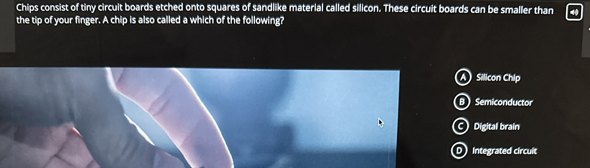 Chips consist of tiny circuit boards etched onto