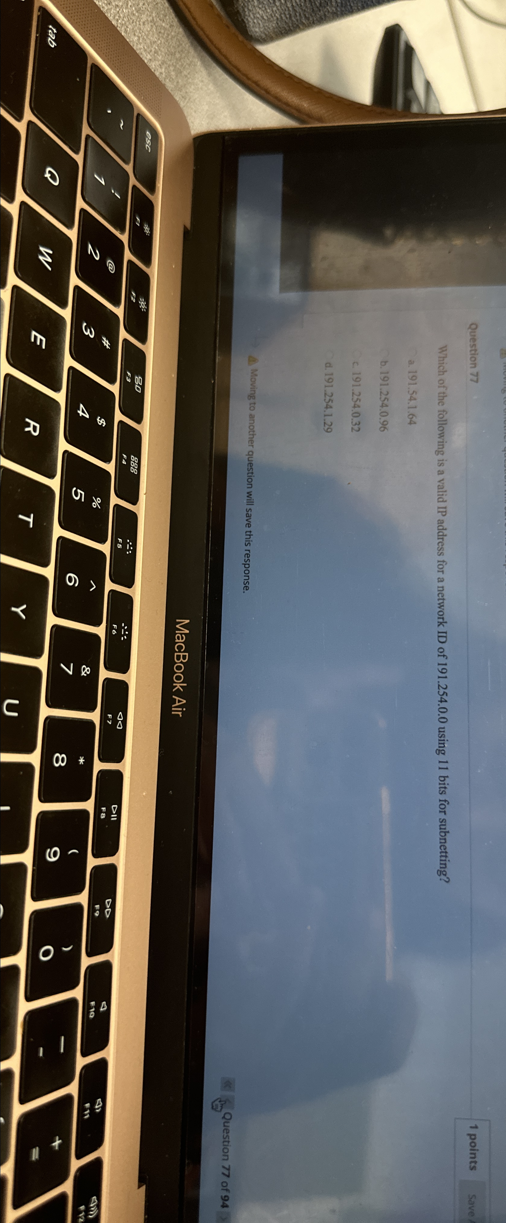 Question 7 7 1 points Which of the following is a