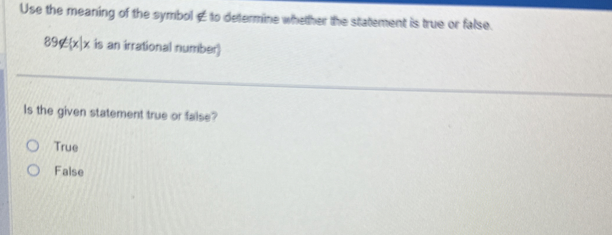 Use the meaning of the symbol to determine