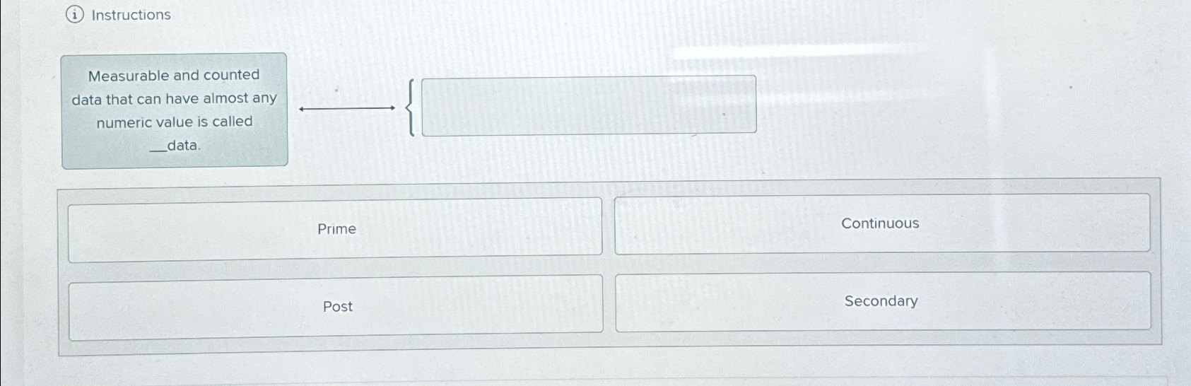 ( i ) Instructions Measurable and counted data