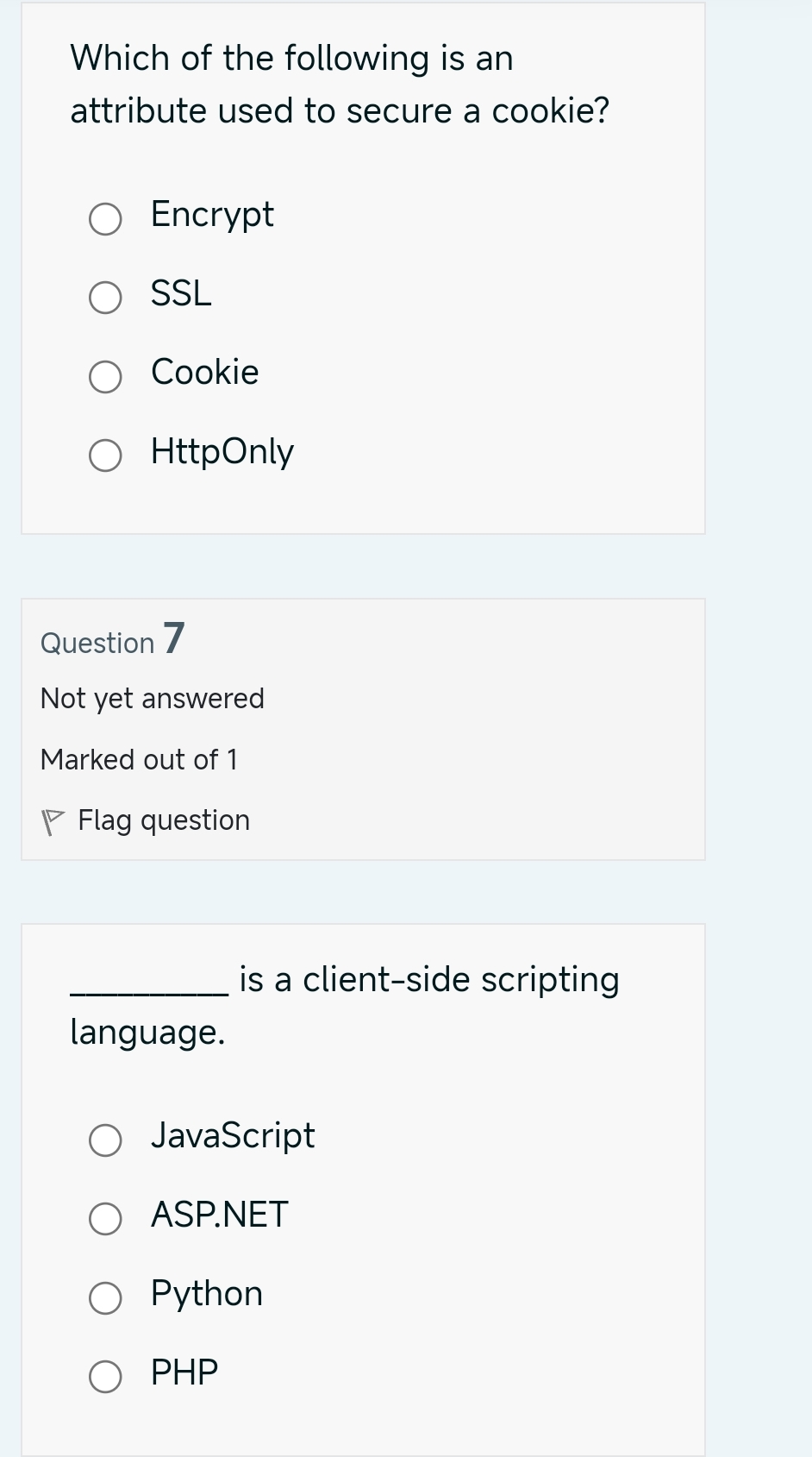 Which of the following is an attribute used to