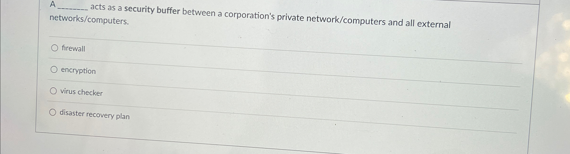A q , acts as a security buffer between a