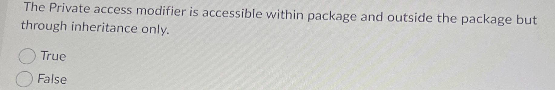 The Private access modifier is accessible within