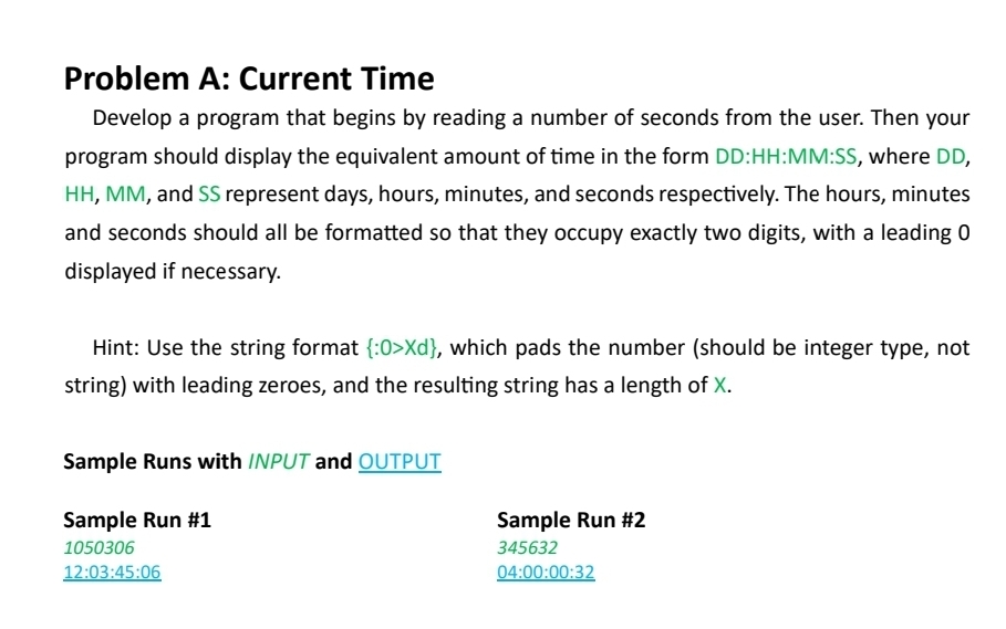 create a python code for the given problem.