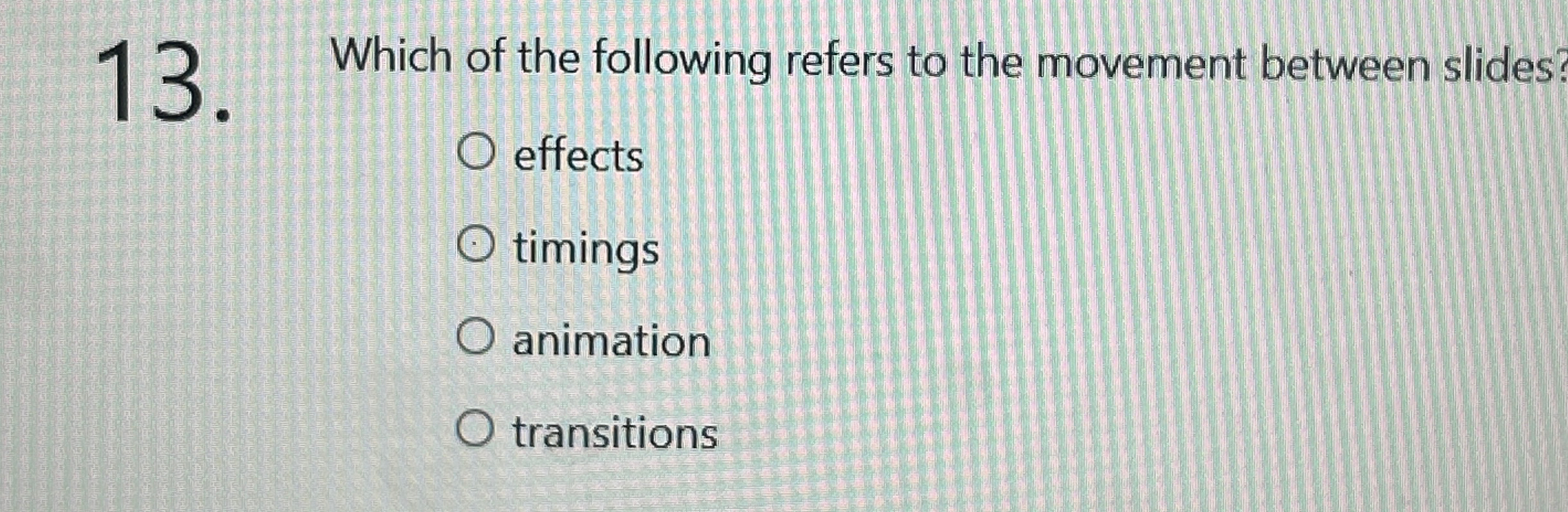 Which of the following refers to the movement