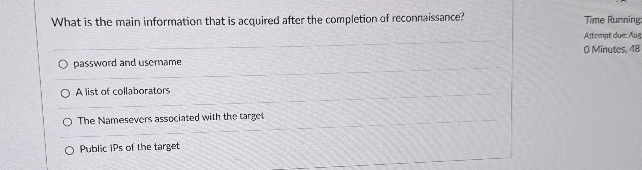 What is the main information that is acquired