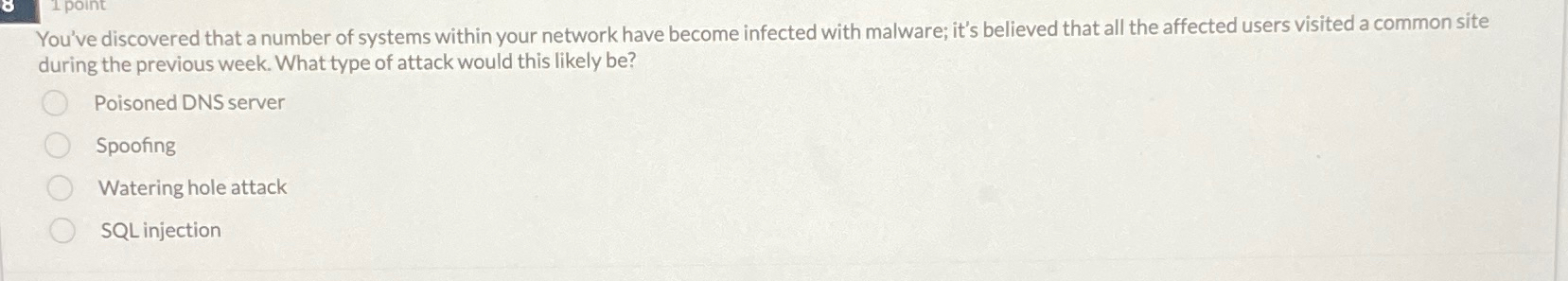 You've discovered that a number of systems within