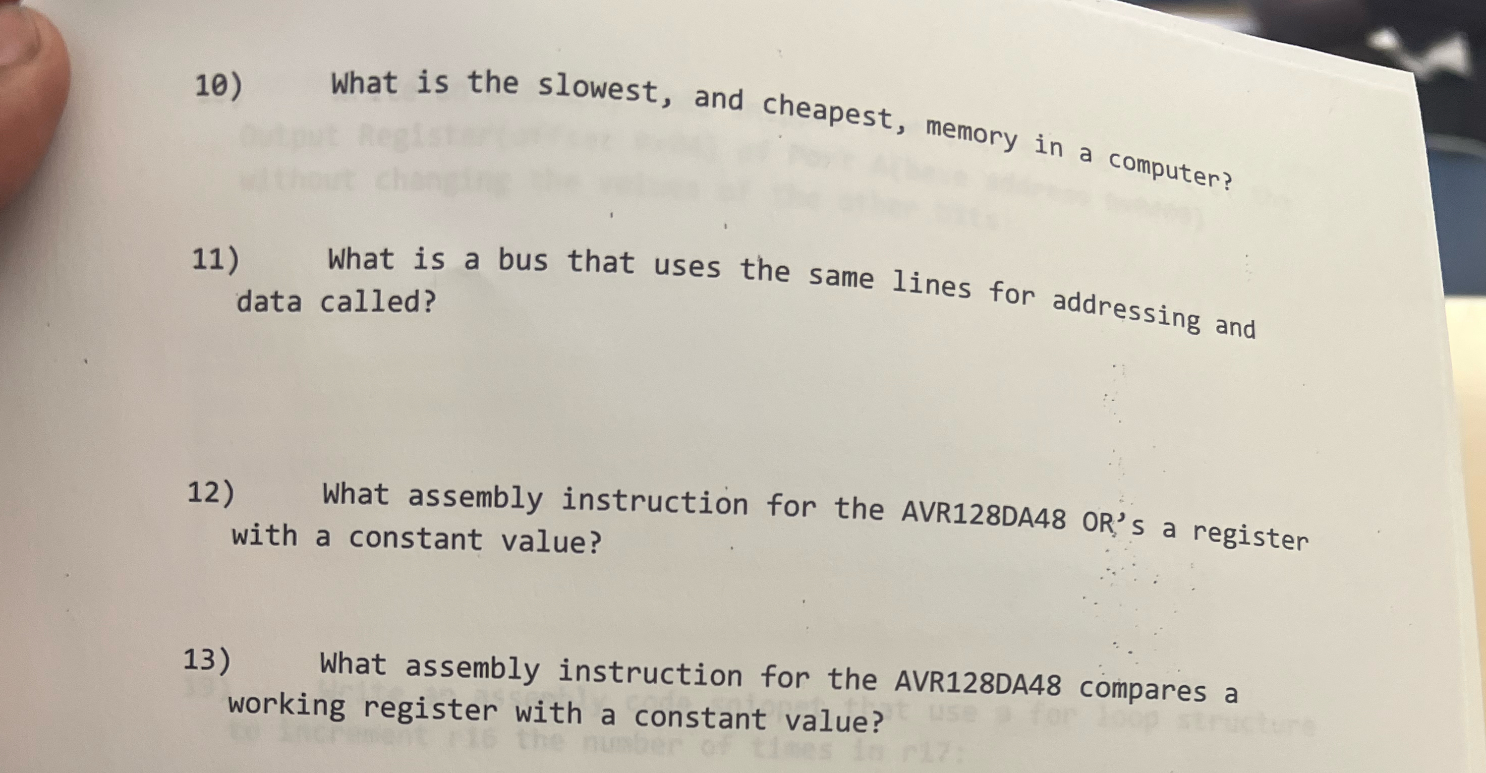 What is the slowest, and cheapest, memory in a