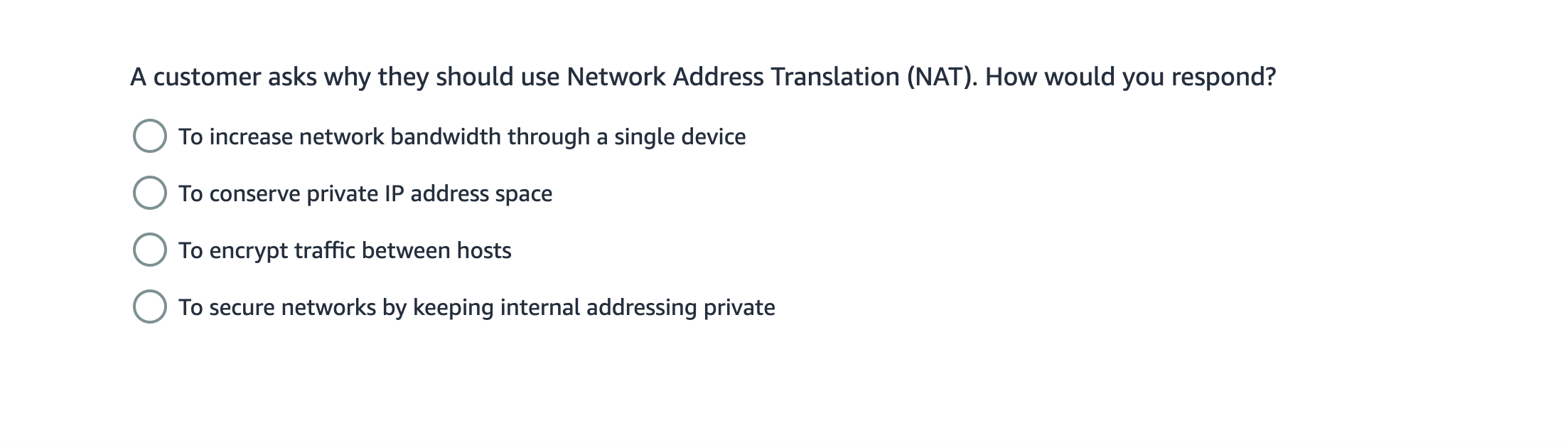 A customer asks why they should use Network