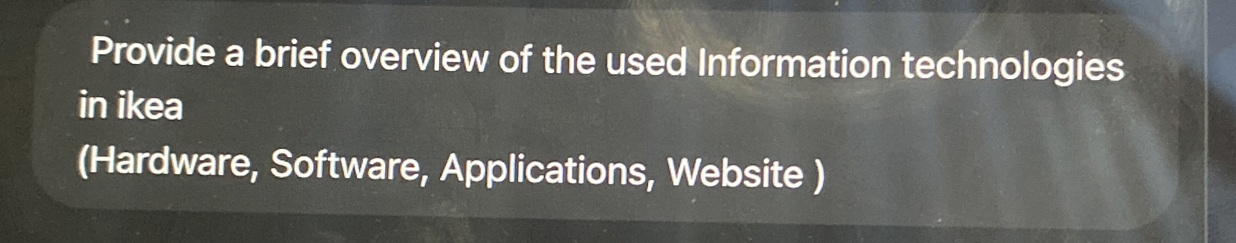 Provide a brief overview of the used Information