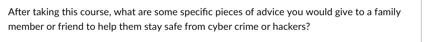 After taking this course, what are some specific