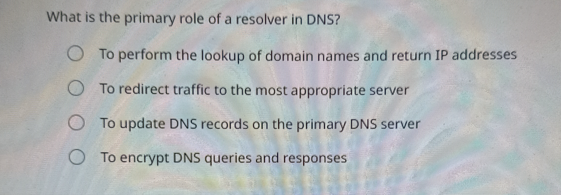 What is the primary role of a resolver in DNS ?