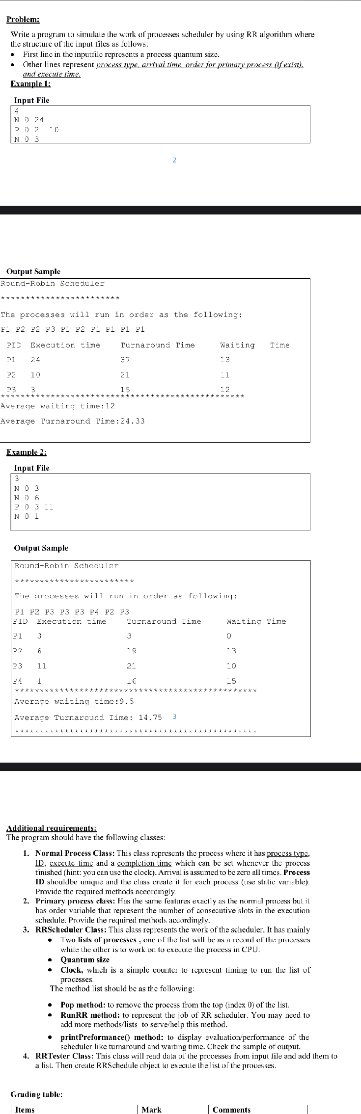 Problem: Wrile a program to simulate the work of