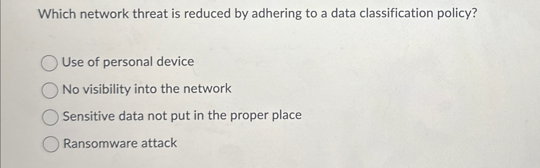 Which network threat is reduced by adhering to a