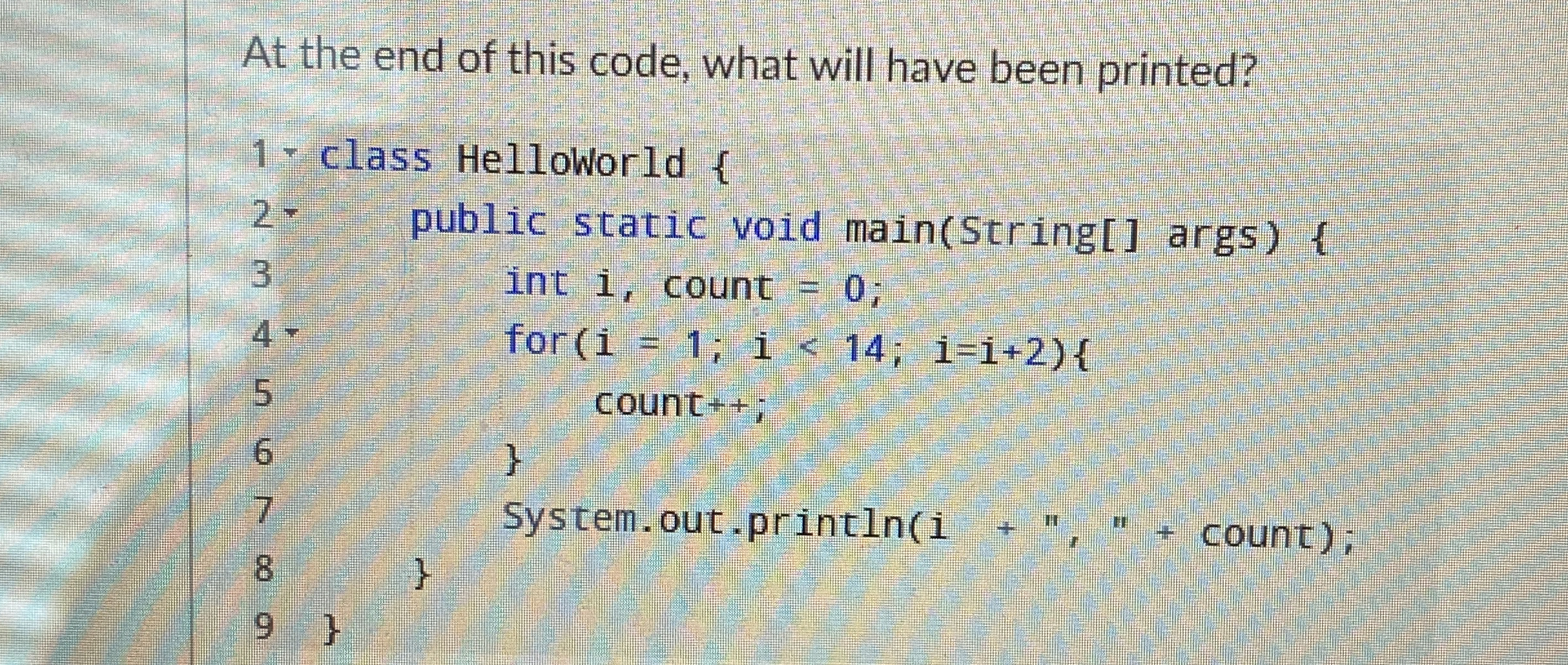 At the end of this code, what will have been