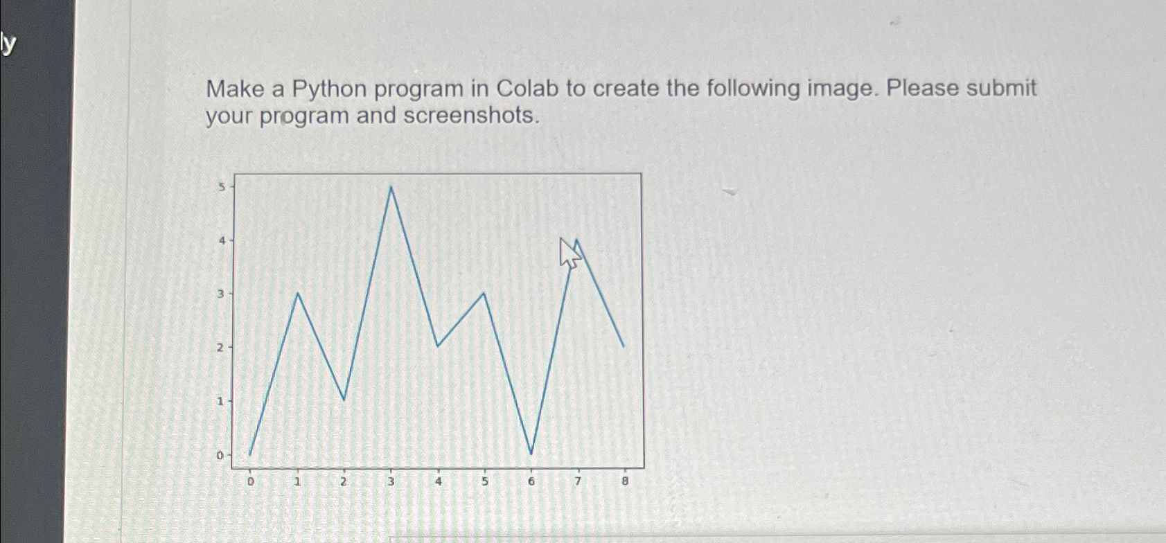 Make a Python program in Colab to create the