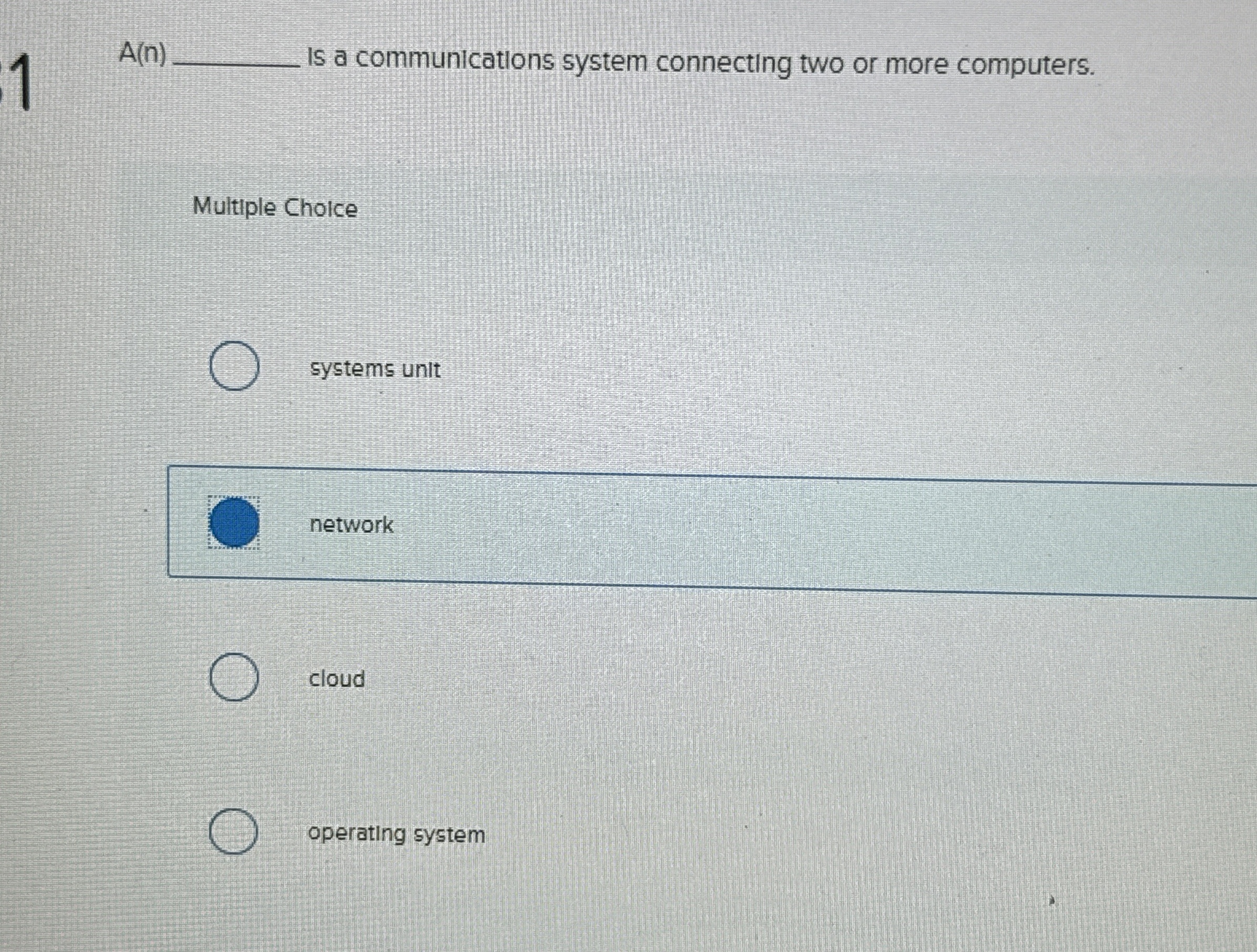 1 , A ( n ) Is a communications system connecting