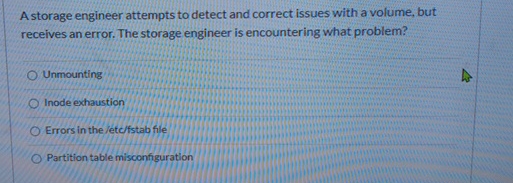 A storage engineer attempts to detect and correct