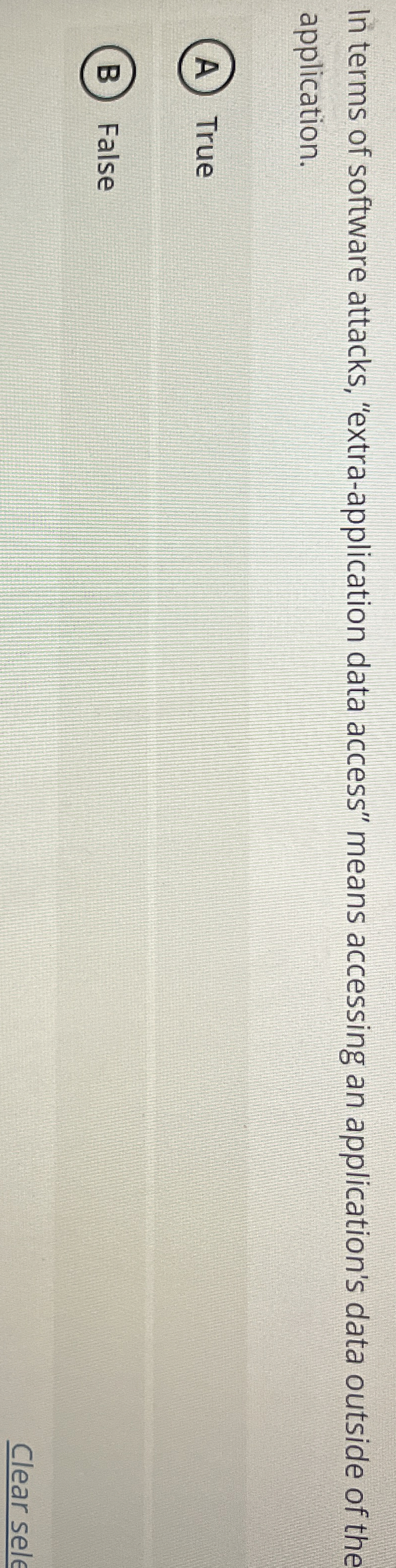 In terms of software attacks, "extra -