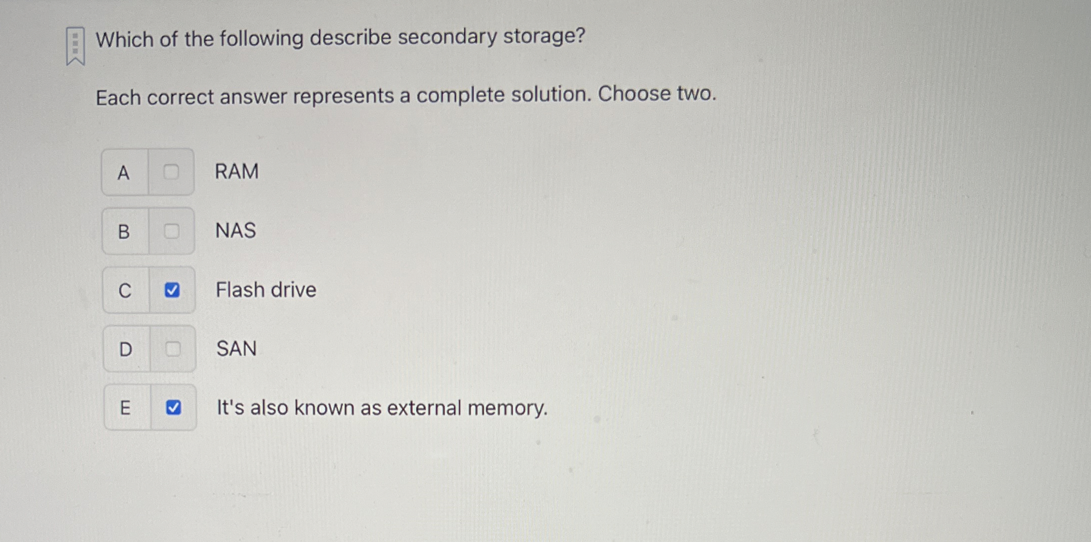 Which of the following describe secondary