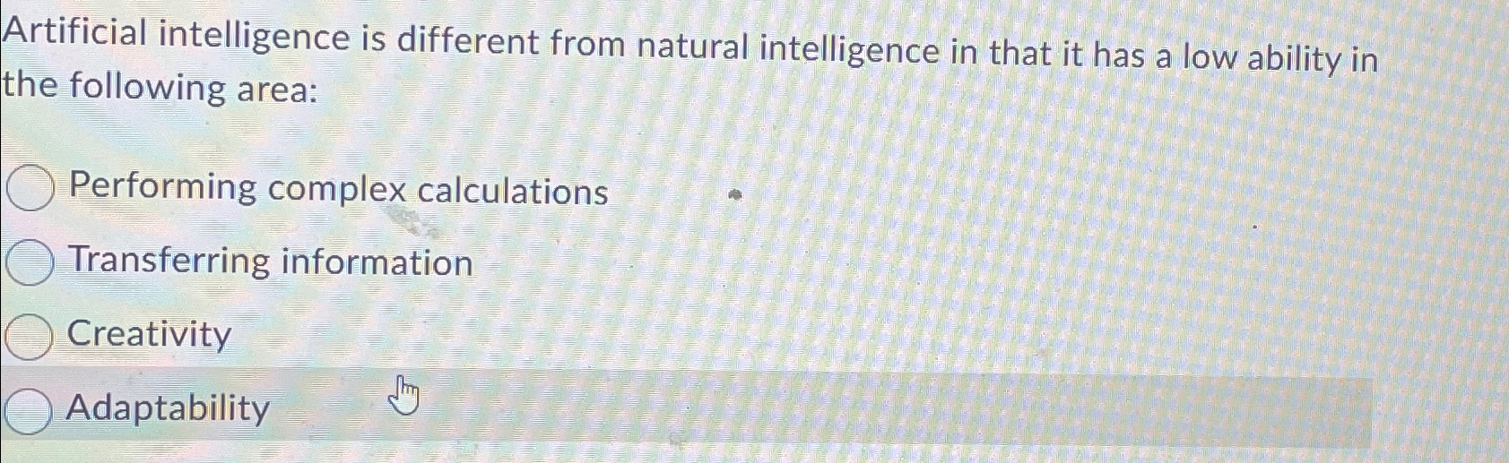 Artificial intelligence is different from natural