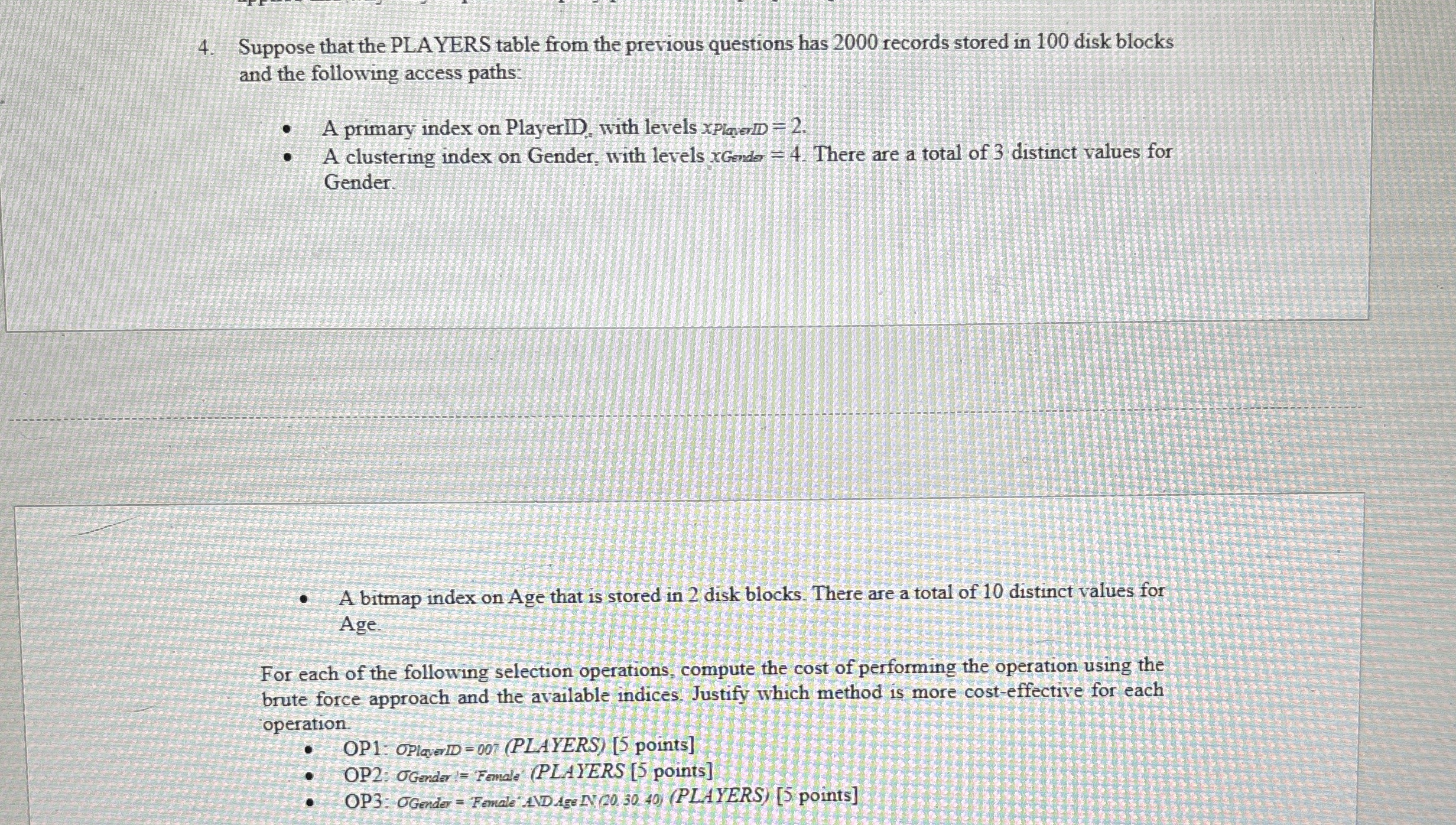 Suppose that the PLAYERS table from the previous