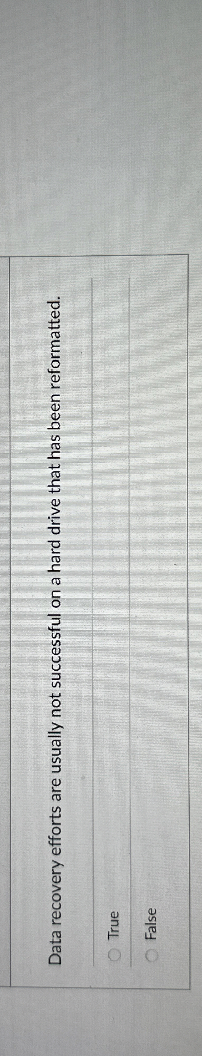 Data recovery efforts are usually not successful