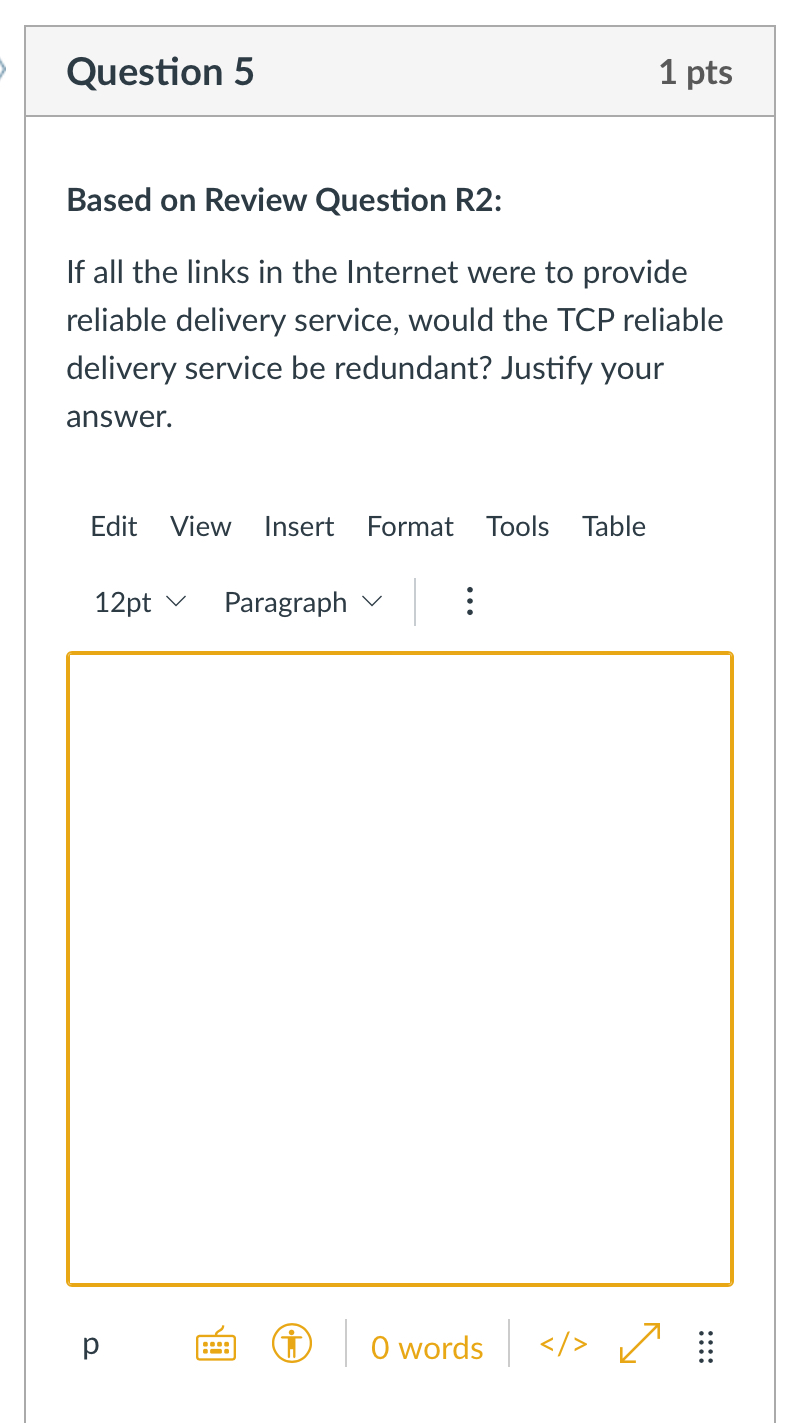 Question 5 Based on Review Question R 2 : If all
