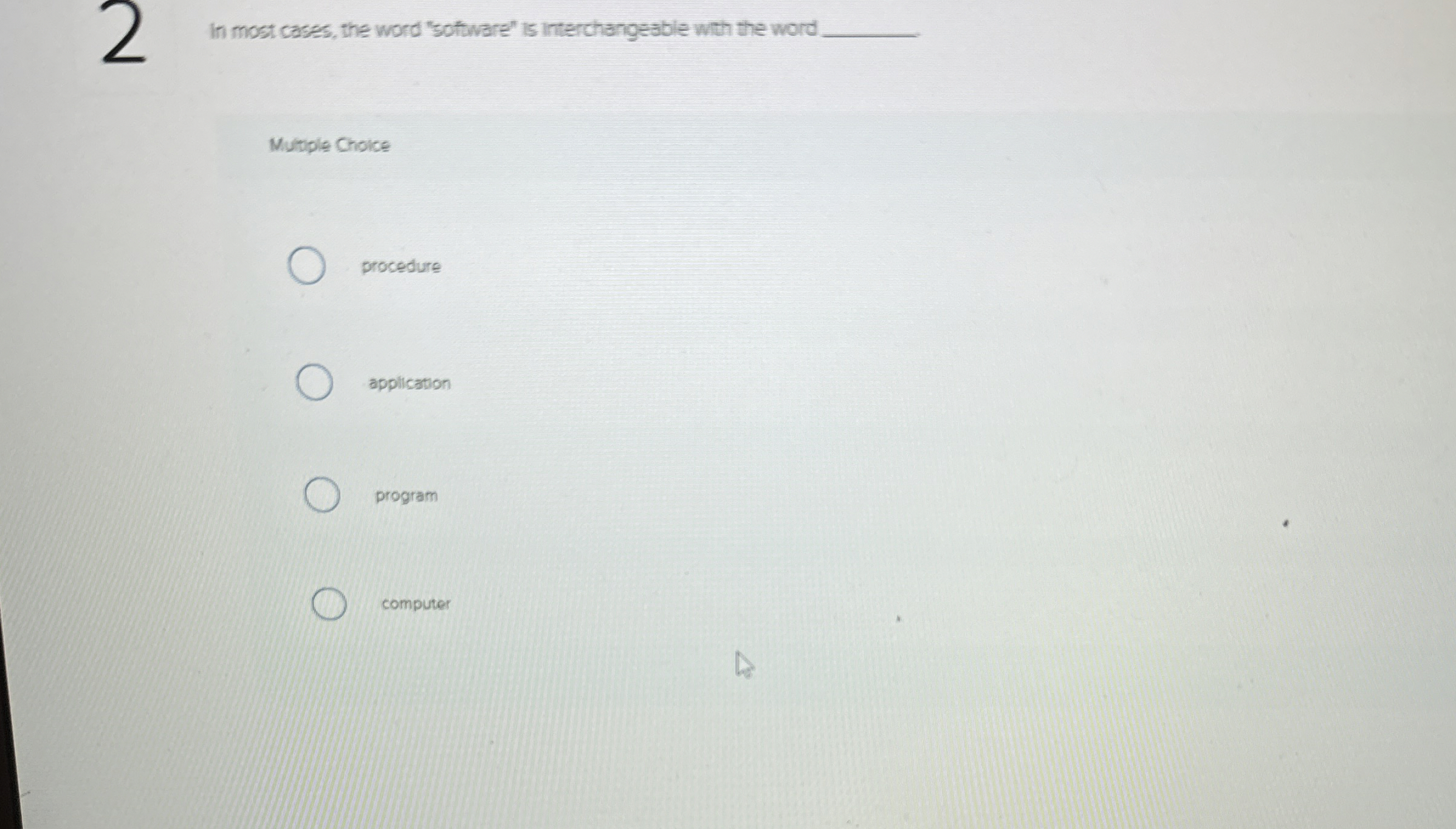 In most cases, the word "sotware" is