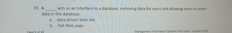 A q , acts as an interface to a database,