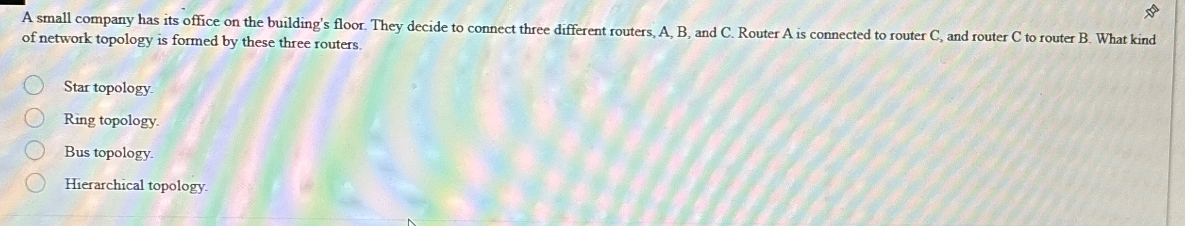 A small company has its office on the building's