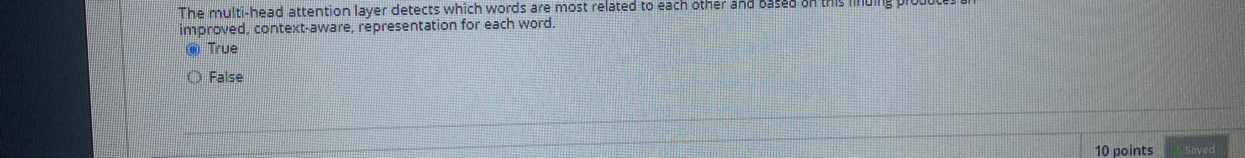The multi - head attention layer detects which