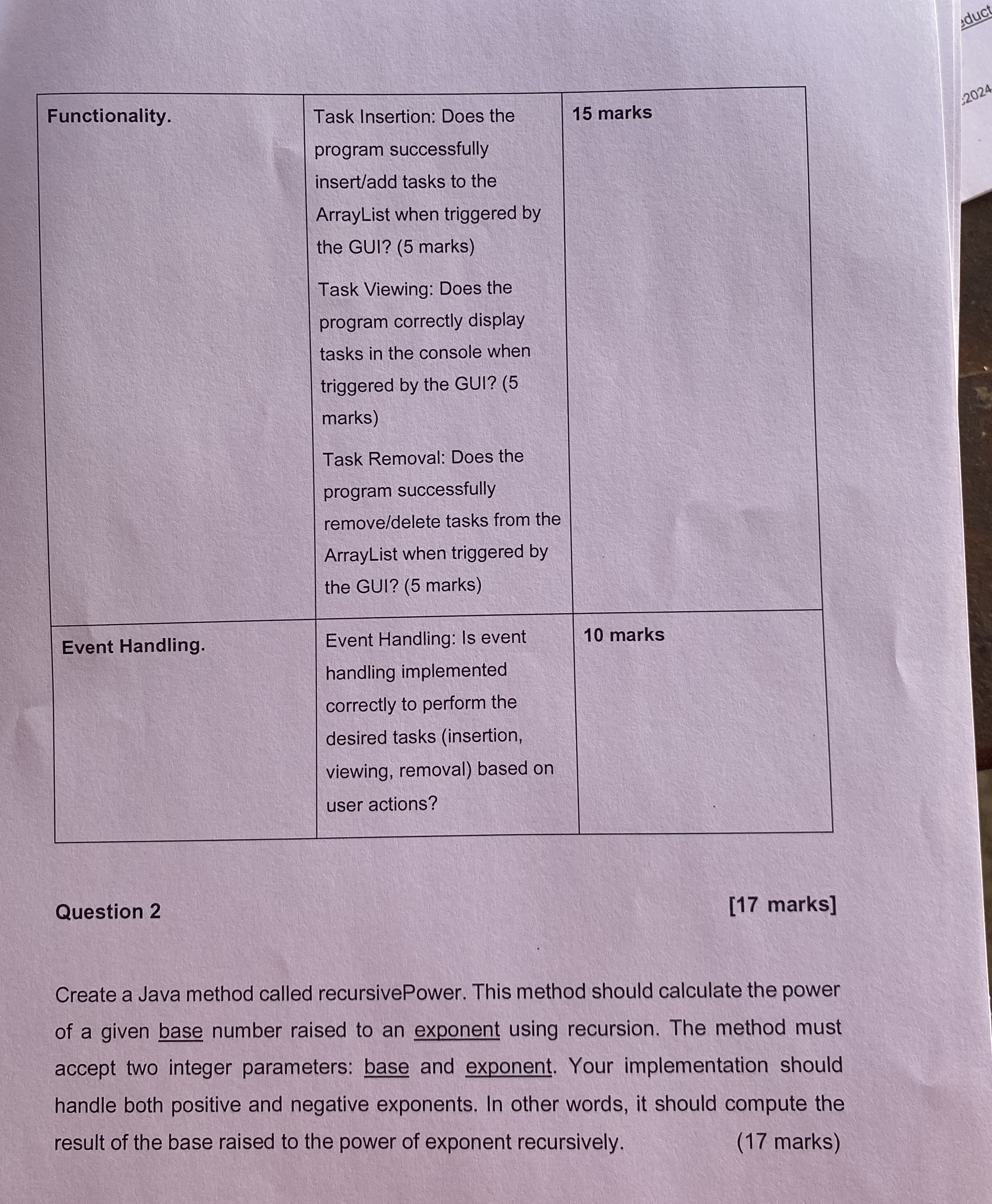 Question 1 [ 3 3 marks ] ArrayList is preferable