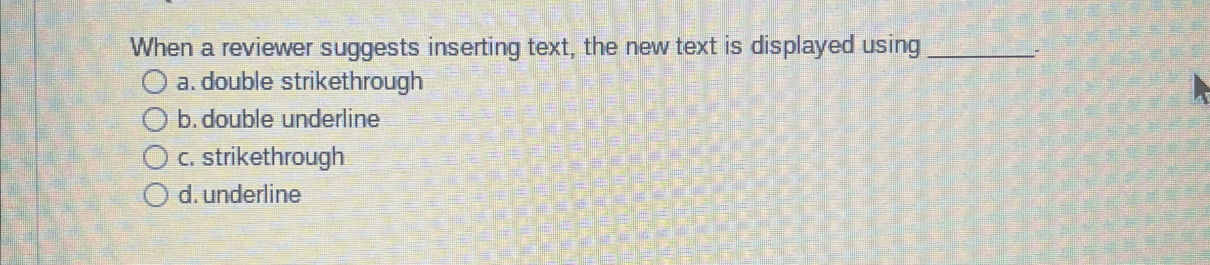 When a reviewer suggests inserting text, the new