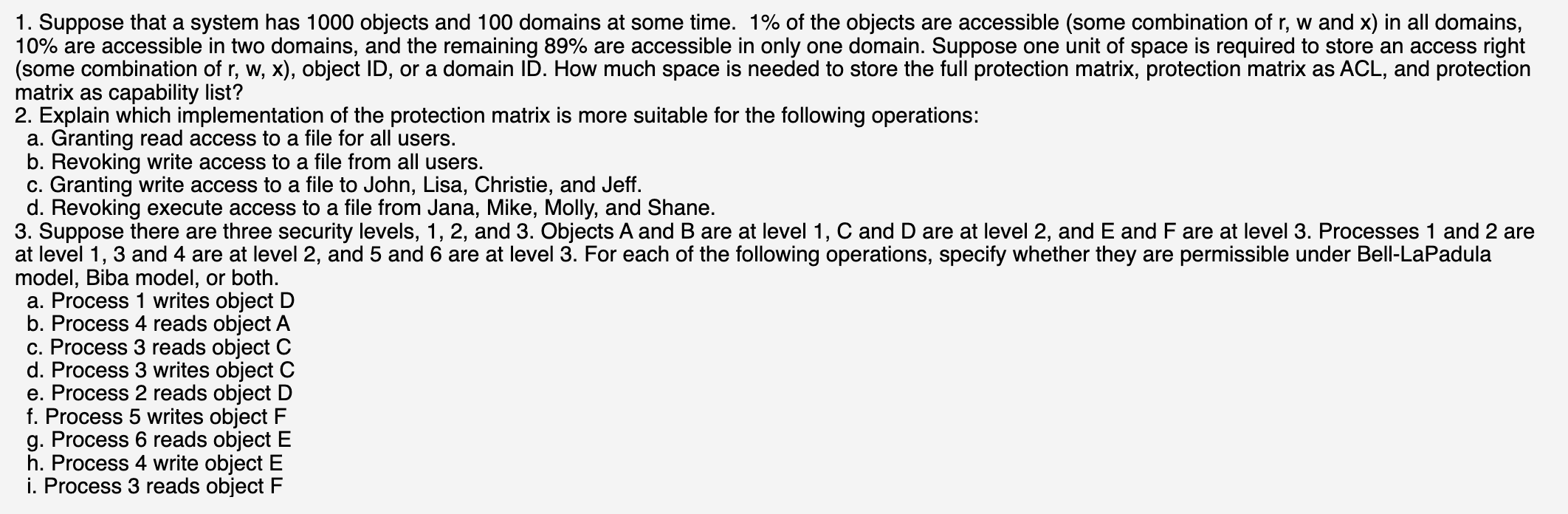 Suppose that a system has 1 0 0 0 objects and 1 0