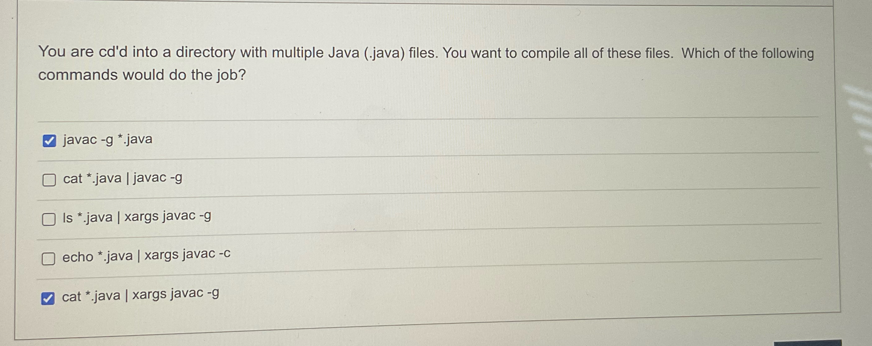 You are cd ' d into a directory with multiple