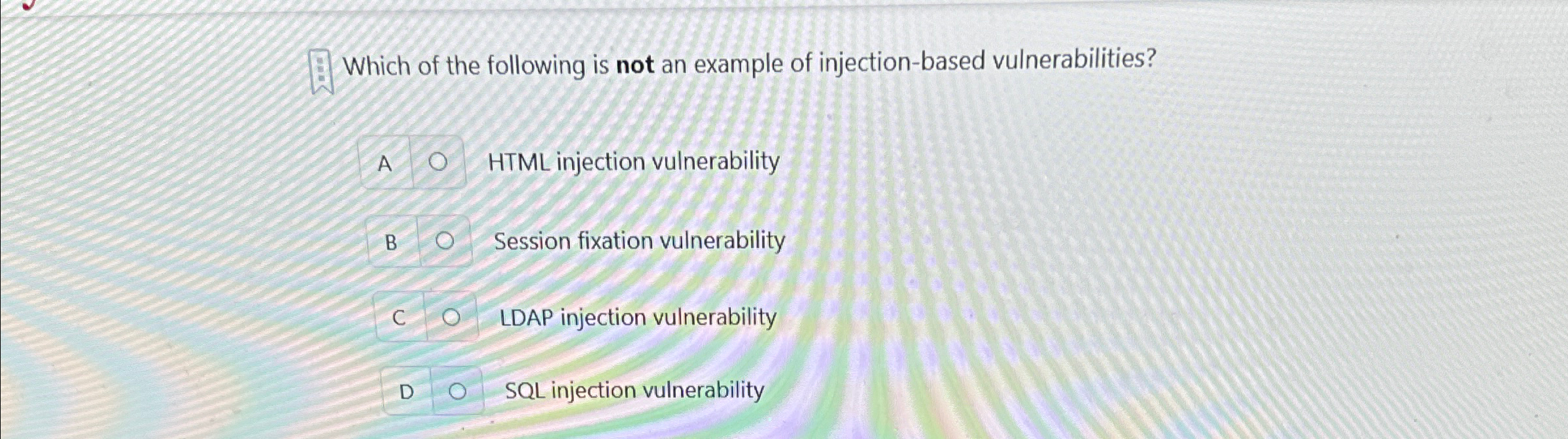 Which of the following is not an example of