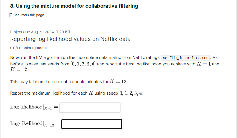 Using the mixture model for collaborative