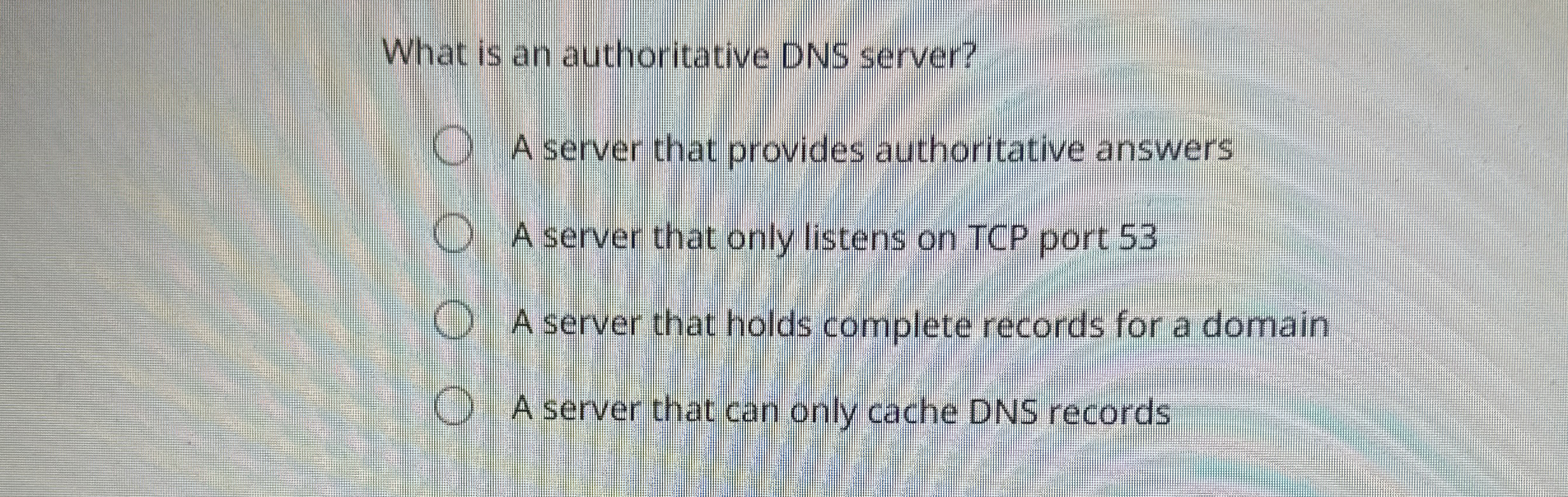 What is an authoritative DNS server? A server